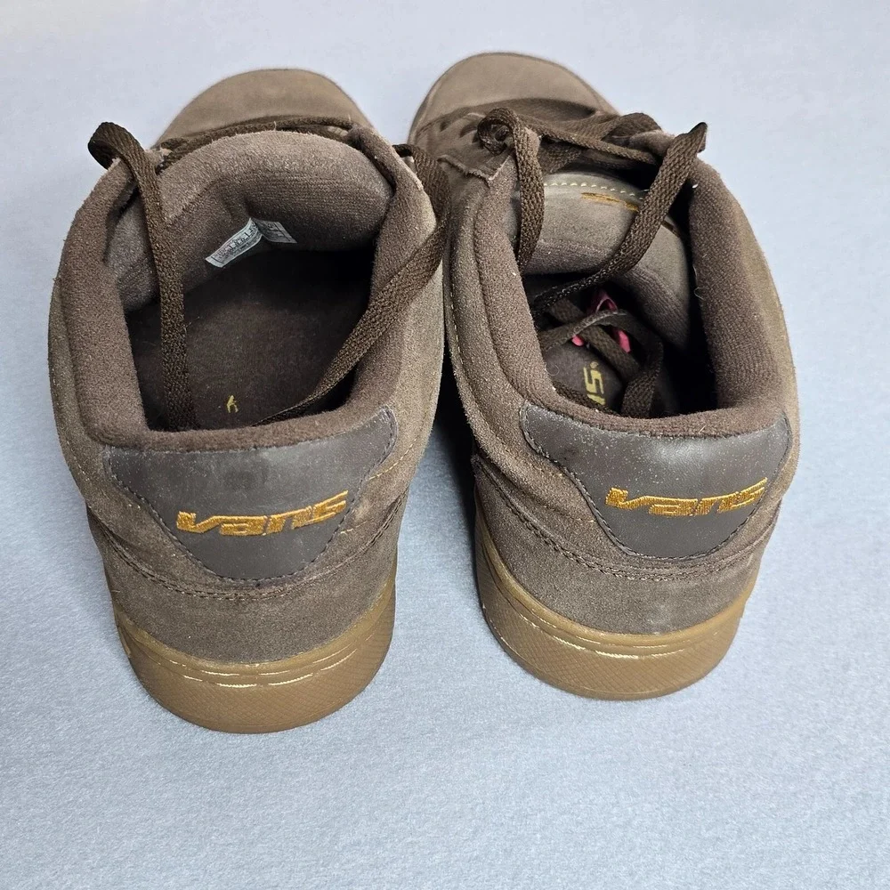 Vintage Vans Snooka Skate Shoes Mens 10 Brown Suede Low Top Gum Sole Retro Style